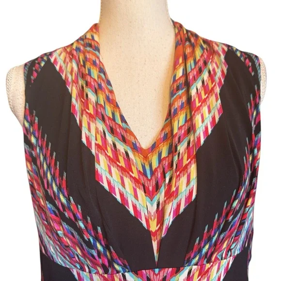 CHICO'S SPRING/SUMMER MULTI-COLOR MAXI DRESS MED 8/10 #CL - Picture 2 of 7